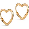 Enamel Copenhagen Organic Heart Small Hoops In Gold