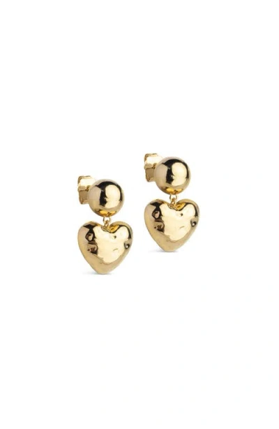 Enamel Copenhagen Poma Heart Earrings In Gold