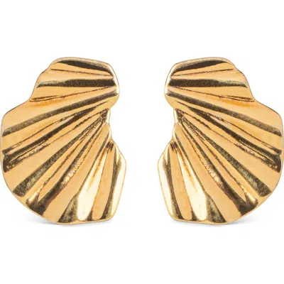 Enamel Copenhagen Wave Earring In Gold