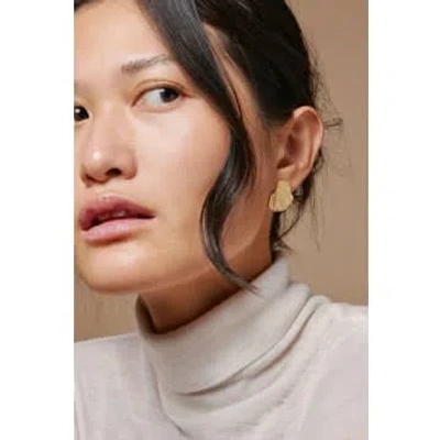 Enamel Copenhagen Wave Earrings In Gold