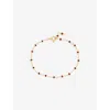 Enamel Copenhagen Womens Copper Lola 18ct Yellow Gold-plated Sterling-silver Enamel And Bracelet In Copper