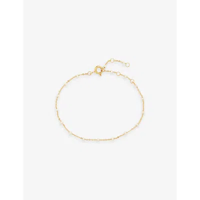 Enamel Copenhagen Womens Daisy Lola 18ct Yellow Gold-plated Sterling-silver Enamel And Bracelet