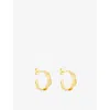 Enamel Copenhagen Womens Gold Ane Small 18ct Yellow Gold-plated Sterling-silver Hoop Earrings In Gold
