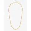 Enamel Copenhagen Womens Gold Caroline Snake-chain 18ct Yellow Gold-plated Sterling-silver Necklace In Gold