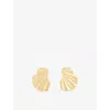 Enamel Copenhagen Womens Gold Wave 18ct Yellow Gold-plated Sterling-silver Earrings In Gold