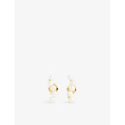 Enamel Copenhagen Women's Pearl Evie 18ct Yellow Gold-plated Sterling-silver, Freshwater Pearl And Z