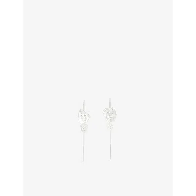 Enamel Copenhagen Womens Silver Kim Sterling-silver Hoop Earrings