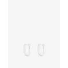 Enamel Copenhagen Womens Silver Square Recycled-silver Hoop Earrings In Silver