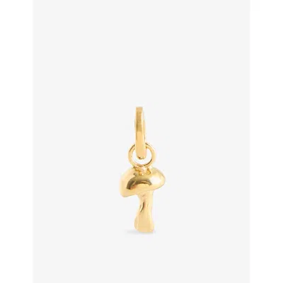 Enamel Copenhagen Womens Adventurous Mushroom 18ct Yellow Gold-plated 925 Sterling Silver Earring Charm 925s/gp