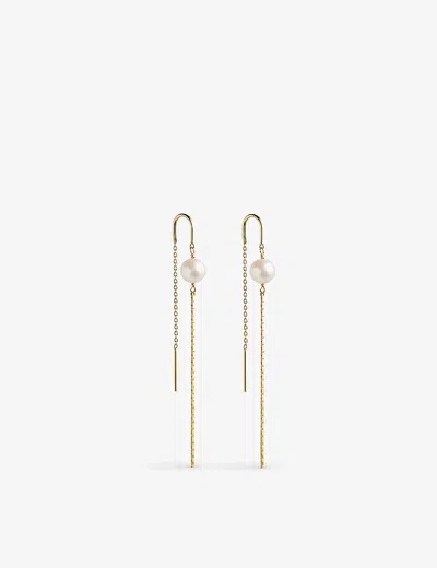 Enamel Copenhagen Womens Gold Aga 18ct Yellow Gold-plated 925 Sterling Silver And Freshwater Earl Dr