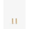 Enamel Copenhagen Womens  Ball Small 18ct Yellow Gold-plated 925 Sterling-silver Hoop Earrings In Gold