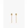 Enamel Copenhagen Womens  Lola 18ct Yellow Gold-plated Sterling-silver And Enamel Earrings In Daisy