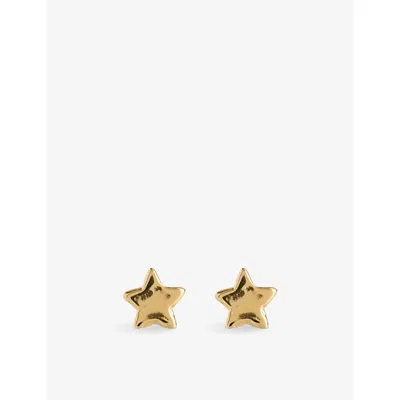 Enamel Copenhagen Womens  Star Energy 18ct Yellow Gold-plated 925 Sterling Silver Stud Earrings In 925s/gp
