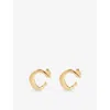 Enamel Copenhagen Womens  Inga 18ct Yellow Gold-plated 925 Sterling-silver Earrings In Gold