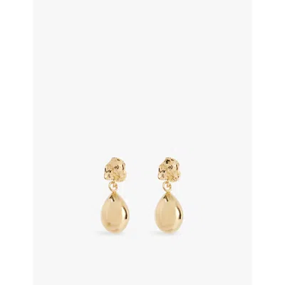 Enamel Copenhagen Womens Poe 18ct Yellow Gold-plated 925 Recycled-sterling-silver Earrings