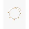 Enamel Copenhagen Womens  Refined Charms 18ct Yellow Gold-plated 925 Recycled Sterling Silver Bracele In Gold