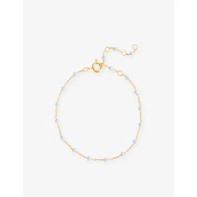 Enamel Copenhagen Womens Sky Lola 18ct Yellow Gold-plated Sterling-silver Enamel And Bracelet