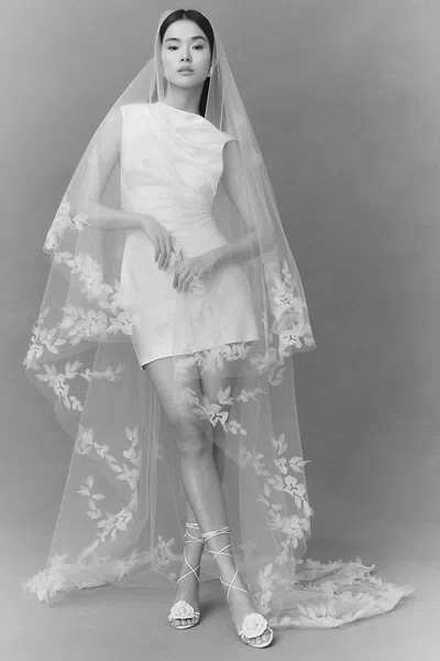Enaura 3d Floral Cathedral Veil In Multi