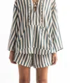 Encantadore Rapha Stripes Hoodie In Green In Green