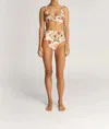 Encantadore Rose Bikini Bottom In Tropico In Multi