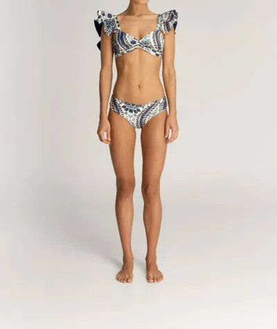 Encantadore Trisha Bikini Bottom In Blue Tumaco In Beige
