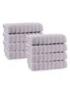 Enchante Home 8-piece Turkish Cotton Hand Towel Set In Silver