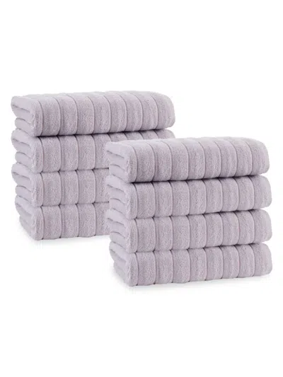 Enchante Home Kids' 8-piece Turkish Cotton Hand Towel Set In Silver