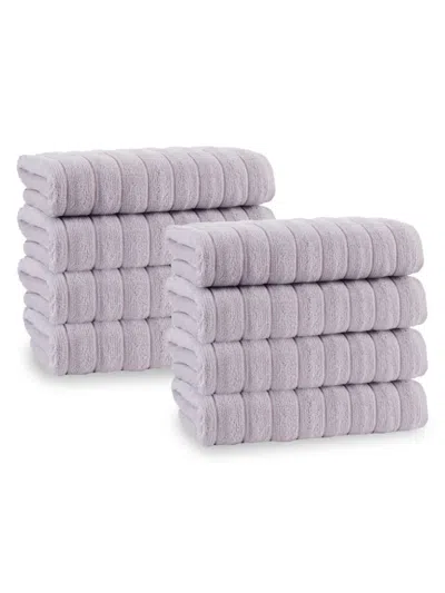 Enchante Home 8-piece Turkish Cotton Wash Towel Set In Grey
