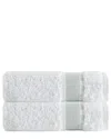 Enchante Home Set Of 2 Unique Green Stripe Bath Towels