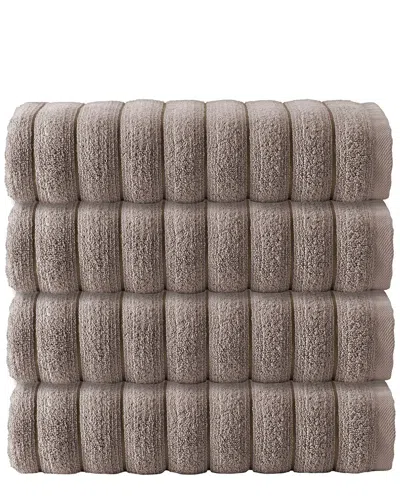 Enchante Home Set Of 4 Vague Bath Towels