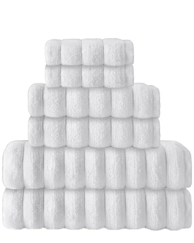 Enchante Home Set Of 6 Vague Turkish Cotton Towel Set