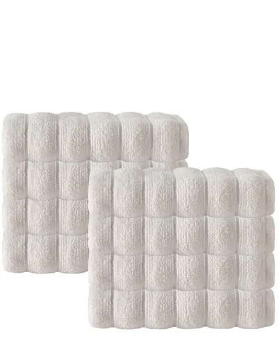 Enchante Home Set Of 8 Vague Turkish Cotton Hand Towels