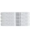 Enchante Home Unique Turkish Cotton 4pc Hand Towels In Silver