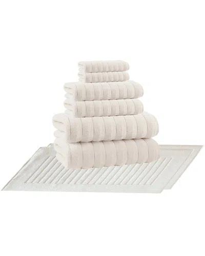Enchante Home Vague Turkish Cotton 8pc Towel Set In Cream
