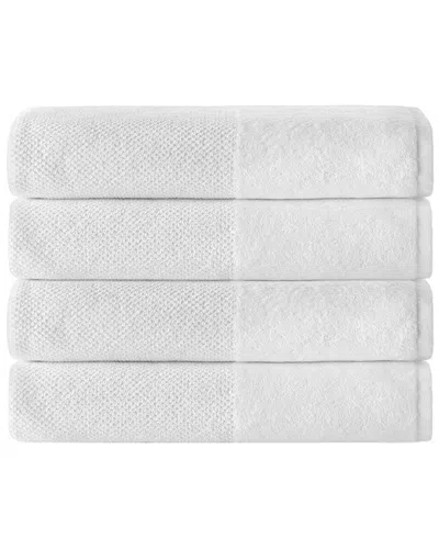 Enchante Home Incanto Turkish Cotton 4pc Hand Towels In White