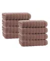 Enchante Home Vague 8-pc. Hand Towels Turkish Cotton Towel Set In Beige,khak
