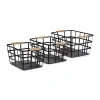 Enchante Metal Rectangular Decorative Storage Bin In Black