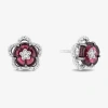 Enchanted Fine Jewelryâ By Disney Enchanted Disney Fine Jewelry 1/5 Ct. Genuine Red Rhodolite Sterling Silver 10mm Flower Princess Mul In Metallic