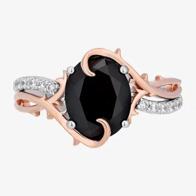 Enchanted Fine Jewelryâ By Disney Enchanted Disney Fine Jewelry Maleficent (i,i2) Womens 1/8 Ct. T.w. Genuine Black Onyx 14k Rose Gold