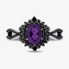 Enchanted Fine Jewelryâ By Disney Enchanted Disney Fine Jewelry Villains Womens 1/6 Ct. T.w. Genuine Purple Amethyst Sterling Silver T In Black