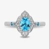 Enchanted Fine Jewelryâ By Disney Enchanted Disney Fine Jewelry Womens 1/10 Ct. T.w. Genuine Blue Topaz Sterling Silver Aladdin Prince In Blue