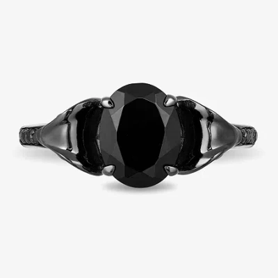 Enchanted Fine Jewelryâ By Disney Womens Diamond Accent Genuine Black Onyx Sterling Silver Aladdin Jafar Cocktail Ring