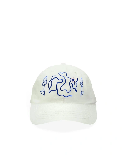 Encré. Beige Cap With Visor And "cote Ouest" Embroidery