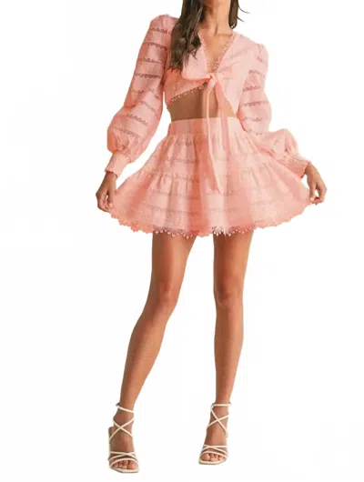 Endless Blu. Blouse In Coral Reef In Orange