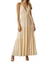 Endless Blu. Ditsy Floral Halter Maxi Dress In Ivory In Multi