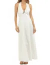Endless Blu. Holden V-neck Maxi Dress In White In White
