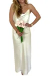 Endless Blu. Melody Midi Dress In White In White
