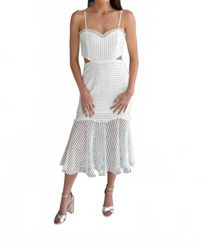 Endless Blu. Mermaid Cut Out Dress In White