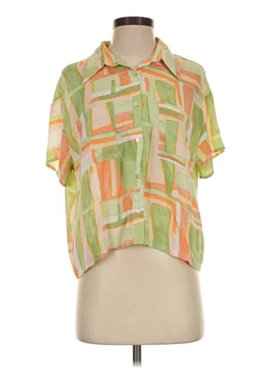 Pre-owned Endless Blu. Short Sleeve Blouse In Green