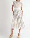 Endless Blu. What A Feeling Midi Lace Dress In White